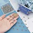 thumbnail image 3 of 1 Box 100Pcs Silver Star Charm Rhinestone Star Charms Metal Tibetan Style Alloy Mini Stars Pendants Charms for Jewelry Making Charms Bracelet Necklace Earring Supplies DIY Crafts Decorations, 3 of 6