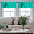 thumbnail image 4 of LALILO Kitchen Curtain Valance Christmas Tree Tree With Rod Pocket Window Curtain 52"x 18" Set of 2, 4 of 5