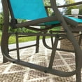 thumbnail image 5 of Demi Bonn 38" Outdoor Swing Chair with Mesh Seat, Steel Frame, Patio Glider for Backyard, Garden, Porch, Comfortable Relaxation, Blue, 5 of 11