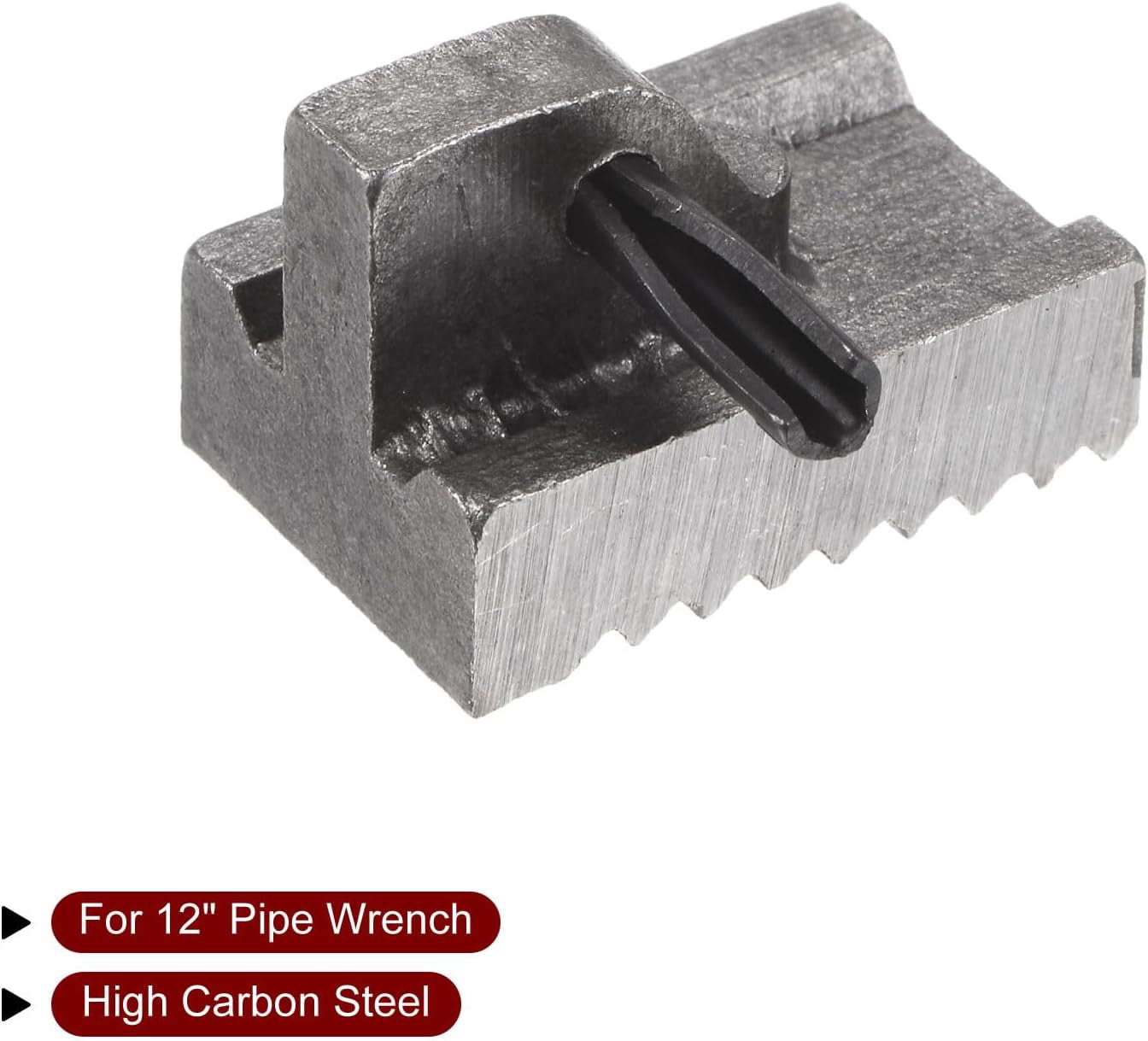 MKEUDQ-Pipe Wrench Heel Jaw with Pin Assembly 14" Wrench Replacement Carbon Steel for 14" Adjustable Wrench