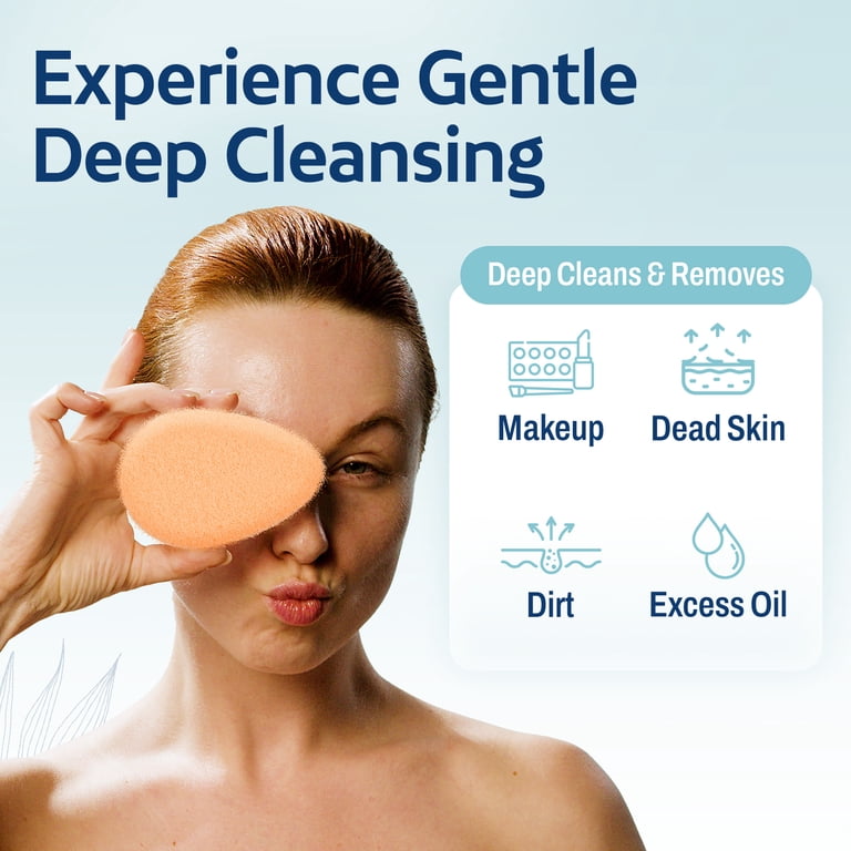 HartFelt Gentle Exfoliating Facial Sponges Gift Set, Super Soft
