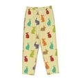thumbnail image 4 of Goofa Colorful Rabbit Printed Soft Pajama Pants for Women, Wide Leg Comfy Casual Lounge Yoga Pants-Large, 4 of 9