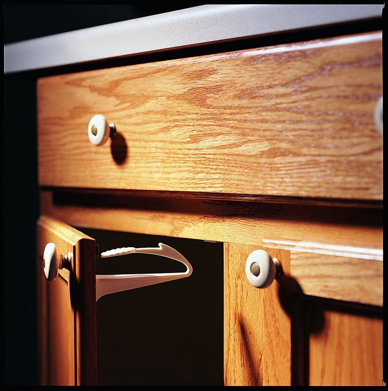 KidCo Child Safety Adhesive Mount Cabinet and Drawer Lock, White