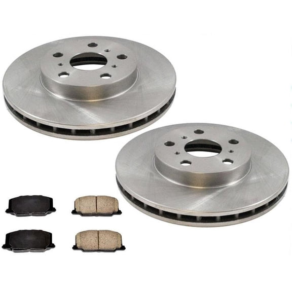 Front Brake Rotors & Ceramic Pads for Toyota Camry 2.0L Without ABS Brakes 88-91