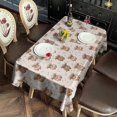 thumbnail image 2 of Beige Highland Cow Dot Pattern Rectangle Tablecloth 60"x102",Waterproof Polyester Rectangle Table Cloth, Wipeable Spillproof Polyester Tablecloth for Dining, Camping, Indoor and Outdoor, 2 of 6