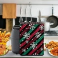 thumbnail image 4 of ZUXONGSY Christmas Snowflakes Streaks Air Fryer Cover Dust Cover Small Appliance Covers Protector with Top Handle And Pockets Oil-proof Protective Cover Red And Green Washable Xmas Decor, 4 of 7
