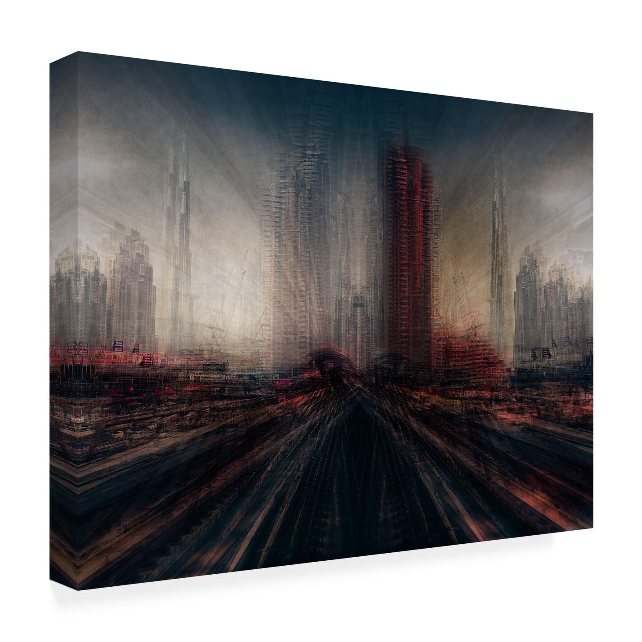 Canvas Wall Art - Carmine Chiriaco 'Dubai Station' Wall Art for Living Room, Bedroom, or Office Décor by Trademark Fine Art - 32 x 24 Inches