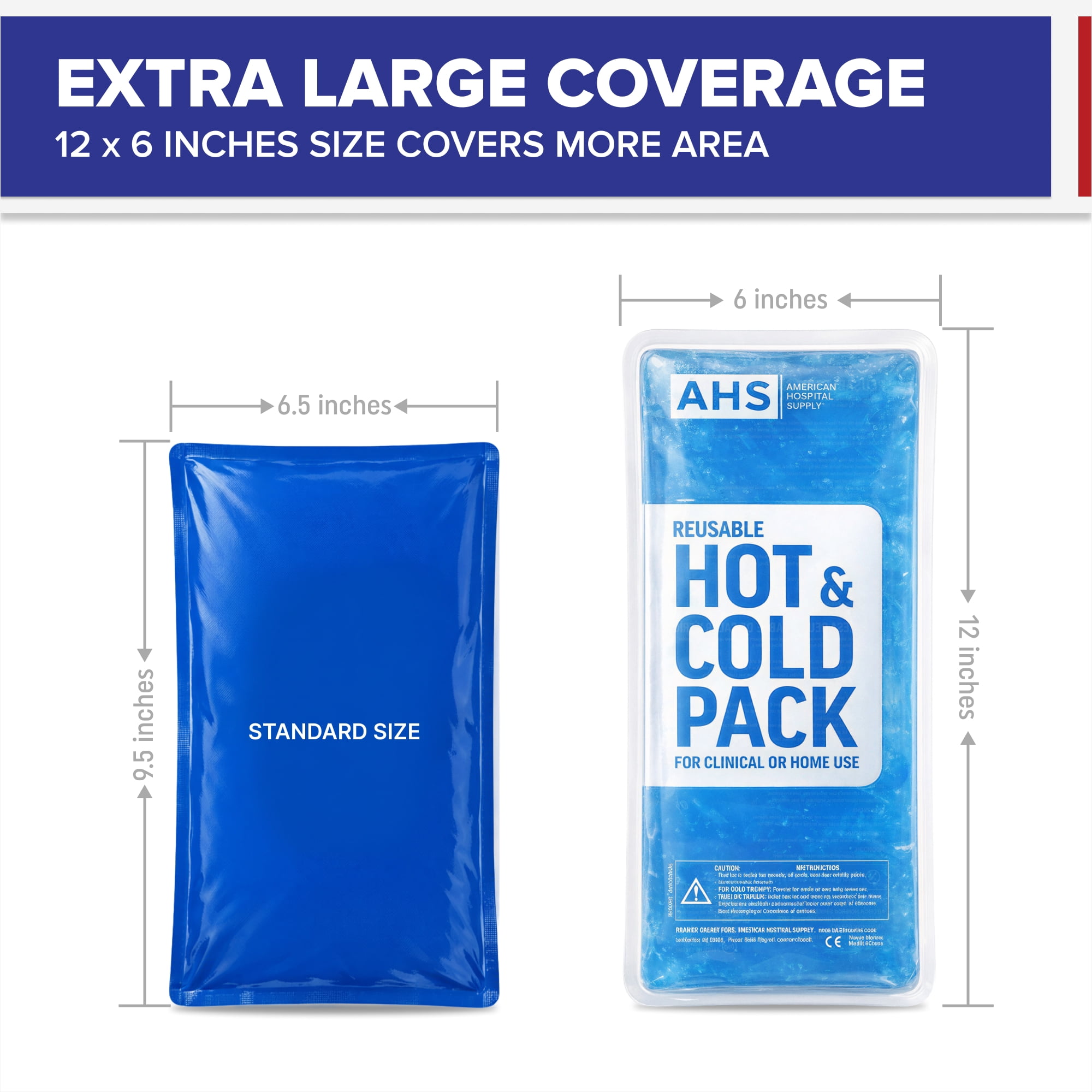 American Hospital Supply | Reusable Hot and Cold Pack | Case of 12 Pairs (24 Each)