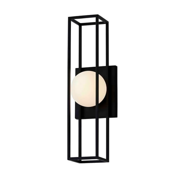Justice Design Group Fsn-7184W-Opal Float 18" Tall Led Wall Sconce - Black