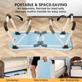 thumbnail image 2 of Folding Lap Desk, 23 Inch Portable Wood Black Laptop Bed Desk Lap Desk with Cup Holder, for Working Reading Writing, Eating, Watching Movies for Bed Sofa Couch Floor-Blue, 2 of 7
