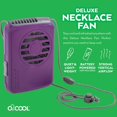 thumbnail image 2 of Ventilador de refrigeración O2COOL Neck Personal Travel Battery Púrpura, 2 of 7