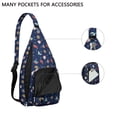 thumbnail image 3 of Interstellar Travel Sling Bag - Cosmic Nebula Print Crossbody Backpack (Breathable), 3 of 4