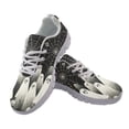 thumbnail image 2 of COEQINE Women Halloween Sneakers White Sole Mesh Breathable Lace Up Running Shoes for Travel Outdoor Athletic Sport Footwear, Vintage Ghost Cobweb Bat, 2 of 7