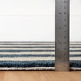 thumbnail image 2 of Dash & Albert Silas Stripe Hand Micro Hooked Wool Rug, 3' x 5', Navy, 2 of 8