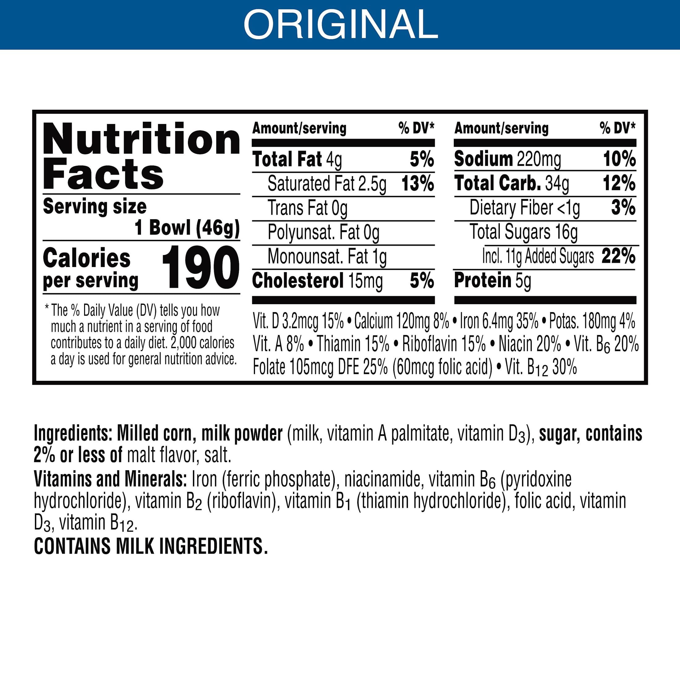 Kellogg's Frosted Flakes Insta-Bowls Cold Breakfast Cereal, Instant Cereal, Kids Snacks, Original, 1.6oz Cup (1 Cup)
