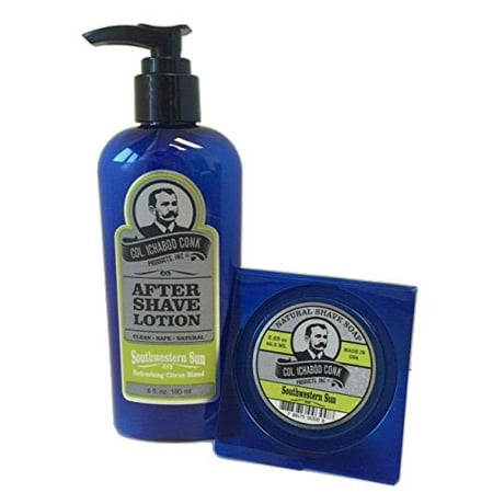 Col. Ichabod Conk Natural Aftershave Lotion 6 fl. oz. Plus Soap (Southwestern