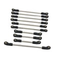 thumbnail image 2 of KLKCMS 10 Pieces Steering Linkage Servo Link Pull Rod Remote Control Car Parts Upgrades Kits for 104020 104006 1/10 RC Crawler Model black, 2 of 9