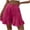 Hot Pink, variant on ibuvkizy Womens Shorts Casual Summer Shorts for Women,Women's Fashion Solid Color Wide Leg Ruffle Loose High Waist Shorts Pants,Comfy Short Pants Drawstring Elastic Waist Pocketed Shorts