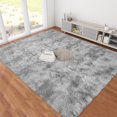 thumbnail image 3 of Kentaly Shaggy Area Rugs Carpet for Bedroom Living Room 8x10ft, Soft Fluffy Rug Plush for Indoor Home Dining Room, Anti-Skid Throw Rugs for Kids Room Decor（Light gray）, 3 of 10