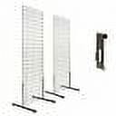 Only Hangers 2'x4' Gridwall Panel Tower & T-Base Display + 12 Utility Hooks Black 2pk