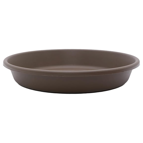 The HC Companies 16.3 In Plastic Planter Saucer for Classic Pots, Chocolate