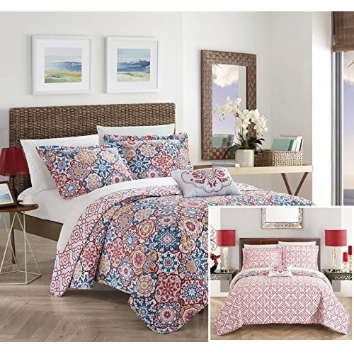 4 Piece Linden 100 Cotton 200 Thread Count Bohemian Inspired Printed