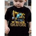 thumbnail image 1 of Cute Cartoon Excavator Print T-shirt- Engaging Visuals, Casual Short Sleeve T-Shirts For Boys - Cool, Lightweight And Comfy Summer Clothes!, 1 of 6