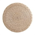 thumbnail image 2 of GOTOTOP Cojín para asiento de paja, hecho a mano, pajita de 15.4 pulgadas de diámetro, cojín plano para yoga suave redondo y redondo, tatami de punto para jardín, comedor, decoración del hogar al aire Amonsee No, 2 of 7