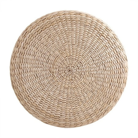 Fdit Tatami Cushion,Natural Straw Outdoor Pouf, Yoga Tea Ceremony for Zen for Meditation