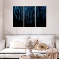 thumbnail image 2 of Elephant Stock Gothic Forest Wall Art - Horizontal Multi Panel Canvas - Living Room Wall Decor - Gothic Multi Panel - Black And Blue Decor - 45" x 28", 2 of 4