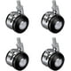 thumbnail image 1 of 4 Pieces Universal Swivel Wheels, Trolley Furniture Caster Replacement, Alloy Caster Furniture Wheel, with Brake Function, Chair Casters for Office/Sc, 1 of 5