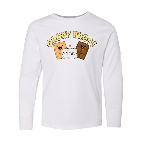 Inktastic Group Hug S'More Long Sleeve Youth T-Shirt