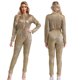 thumbnail image 3 of Mono metálico brillante para mujer, mono Disco Rave, ropa de discoteca de baile en barra, pantalones largos con cremallera frontal de manga larga, mono, 3 of 5
