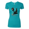 thumbnail image 2 of If It's Not a Doberman It's Just a Dog Gift | Womens Dog Lover Slim Fit Junior Tee, Tahiti Blue, 2XL, 2 of 3