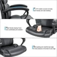 thumbnail image 4 of Lacoo Mid-Back Faux Leather Ergonomic Executive Office Desk Chair, Black, 4 of 8