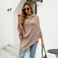 thumbnail image 6 of Elainilye Fashion Women's Poncho Sweater Casual Warm Tassel Cape Knitted Shawl Striped Scarf Pullover Tops Gifts for Women,Brown, 6 of 8