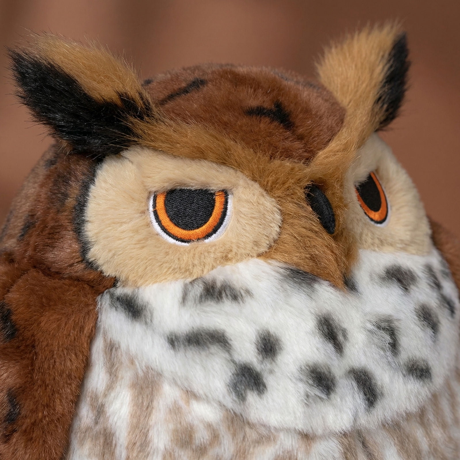 MAOWO Planet Eagle Owl Plush Toy, Round Stuffed Animal Bird Figure