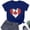 Blue, variant on Blczomt Summer Tops for Women 2025 Crew Neck Short Sleeve T Shirts Graphic Green Womens Blouses Dressy Casual