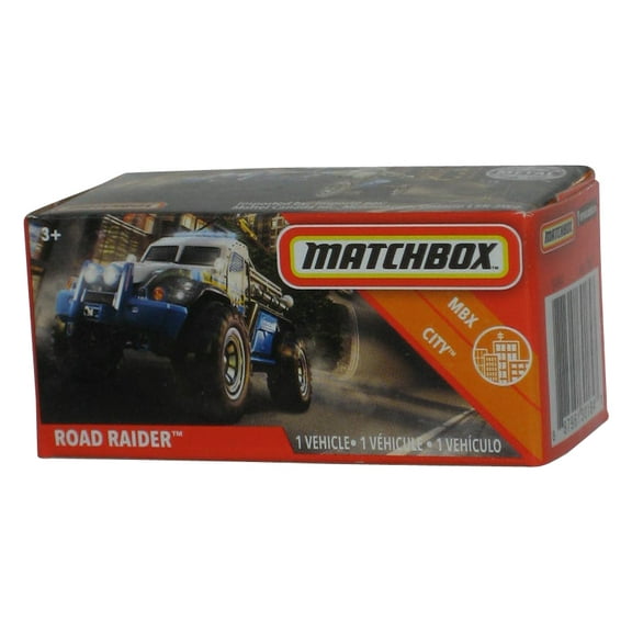 Matchbox MBX City Road Raider (2019) Power Grabs Box Blue & White Toy Truck 23/100