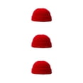 thumbnail image 3 of Gorro Gran Textura Colores Surtidos A Prueba De Frío Cómodo Gorro De Lana Multiusos Transpirable Cooling Skull Caps Rojo Qarigey, 3 of 6
