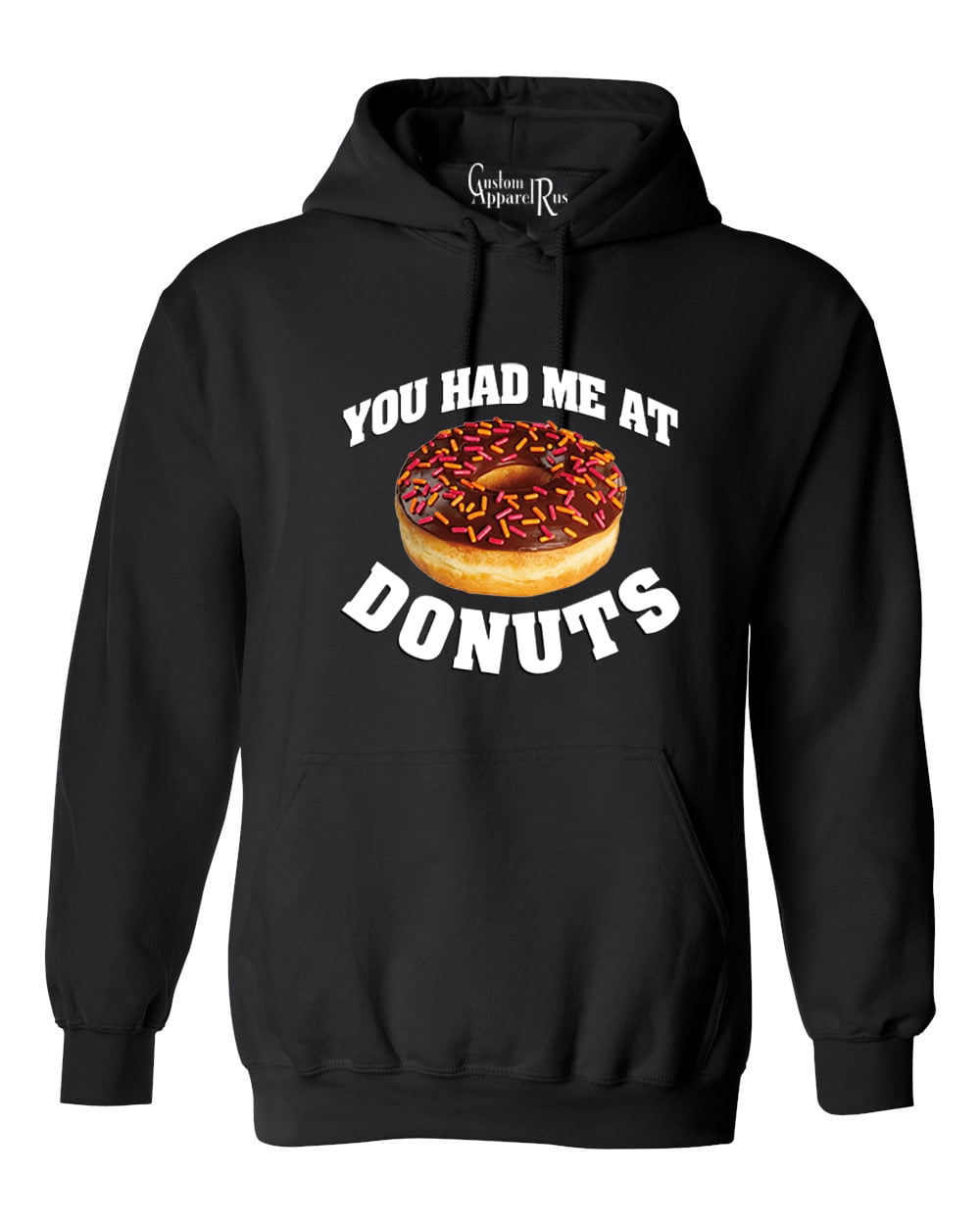 Mens Funny Hoodie Donut Headphones