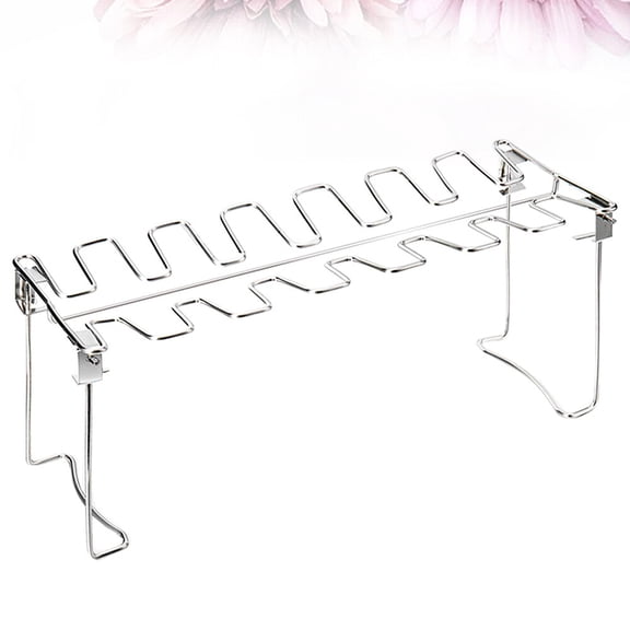Worgeous Portable BBQ Grill Stainless Steel Foldable and Compact for Park Camping Silver 1PC