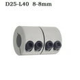 thumbnail image 4 of Rigid Shaft Coupler D32L45 D25L40 Clamp Stepper Motor Coupling Engrave Machine 6.35-8 6.35-10 8-8 10-10 8-10 8-12 10-12 10-14 D25-L40-8-8 Fangkenuo, 4 of 6