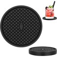 thumbnail image 2 of Coasters for Drinks,Black Coasters for Coffee Table -Soft Coasters Set Cup Mat -Coffee Table Coasters for Drinks Absorbent -Kitchen Decor -Coffee Table Decor (Diamond, 2Pack-Black), 2 of 4