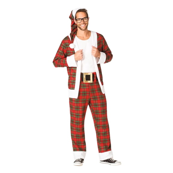 Hipster Mr. Claus Men's Adult Costume, One Size, (40-46)