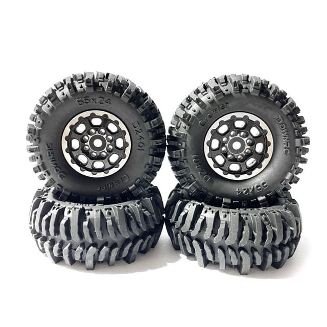 Llantas de plástico resistentes al desgaste Bewildely para coche teledirigido 1/24 FMS FCX24