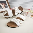 thumbnail image 4 of Zecgelong Girls Sandals For Everyday Wear Lightweight Breathable Casual School Outdoor Summer Spring Footwear For Kids Age 4 12 Girls Summer Sandals Size 9 M White, 4 of 4