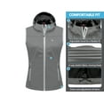thumbnail image 6 of Little Donkey Andy Women's Lightweight Softshell Vest, Hooded Windproof Sleeveless Jacket for Golf Travel Hiking Running Gray XXL, 6 of 7