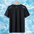 thumbnail image 2 of Ice Cooling Shirts for Women Short Sleeve Summer, Quick Dry Breathable Lightweight Moisture Wicking Tops for Workout, Gym, Athletic, Tennis, Yoga, Black 5XL, 2 of 4