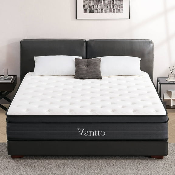 Vantto Queen Mattress, 10 Inch Memory Foam Hybrid Mattress, Individual Pocket Springs Mattress with Pressure Relief, Motion Isolation, CertiPUR-US, 203cm L x 153cm W x 25cm H
